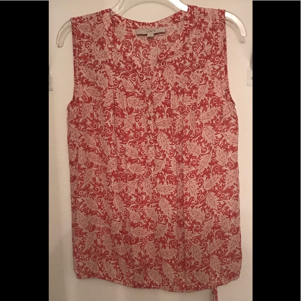 ANN TAYLOR  LOFT Sleeveless Paisley Top